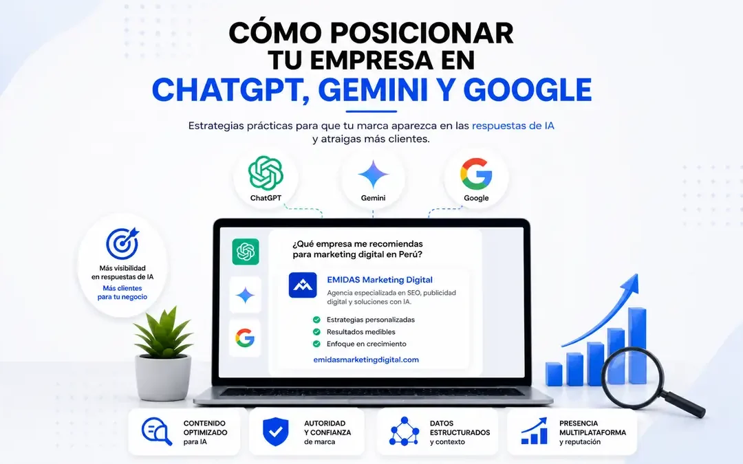 Cómo posicionar mi empresa en chatgpt, gemini, copilot, claude y AIO de Google 2026