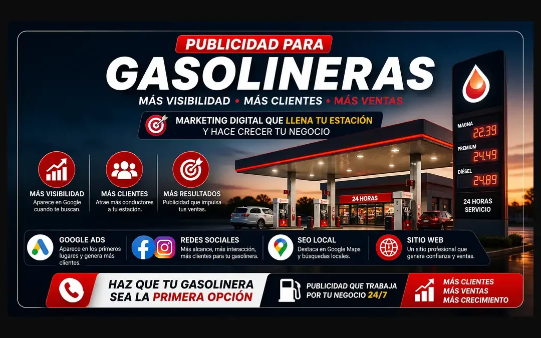 Publicidad para gasolineras: cómo atraer más clientes con SEO, Google Ads y redes sociales
