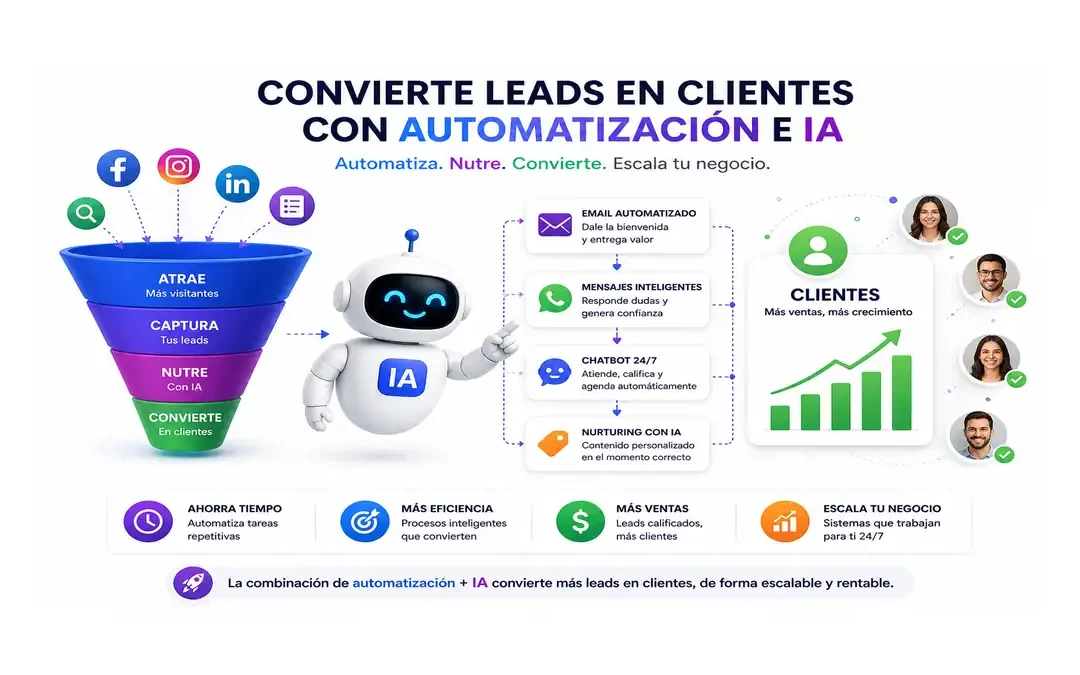 ¿Cómo convertir leads en clientes con automatización e IA?
