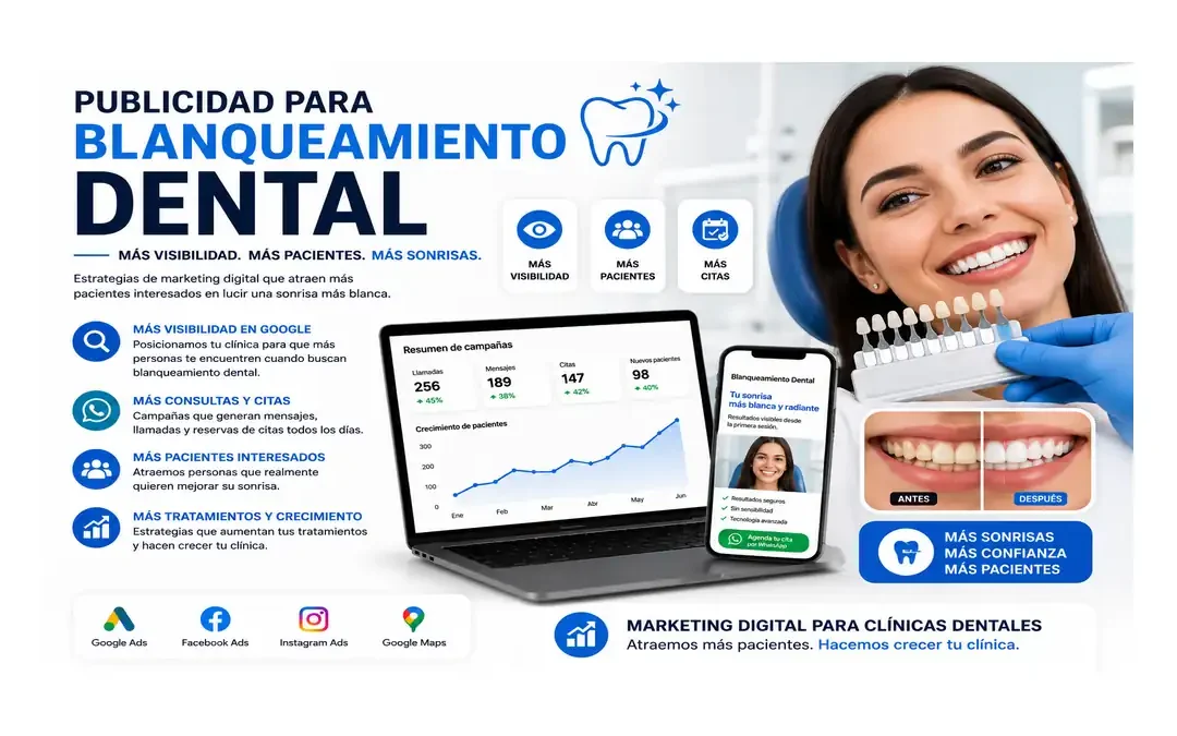 Publicidad para blanqueamiento dental Perú