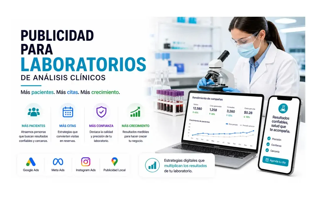 Publicidad para laboratorios de análisis clínicos 2026