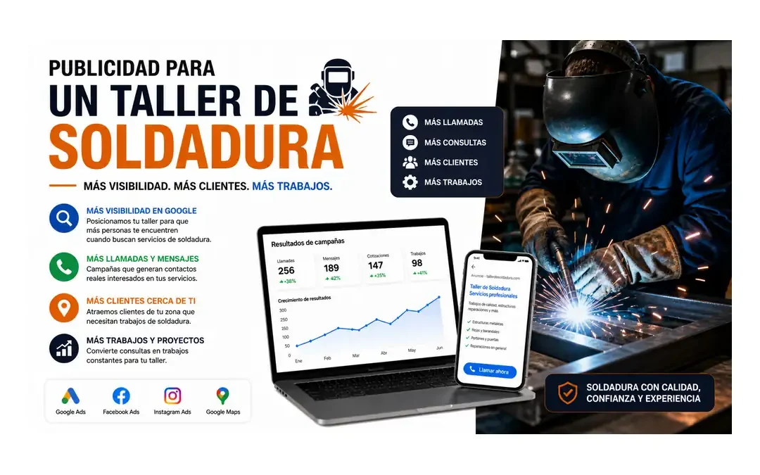 Publicidad para un taller de soldadura Perú