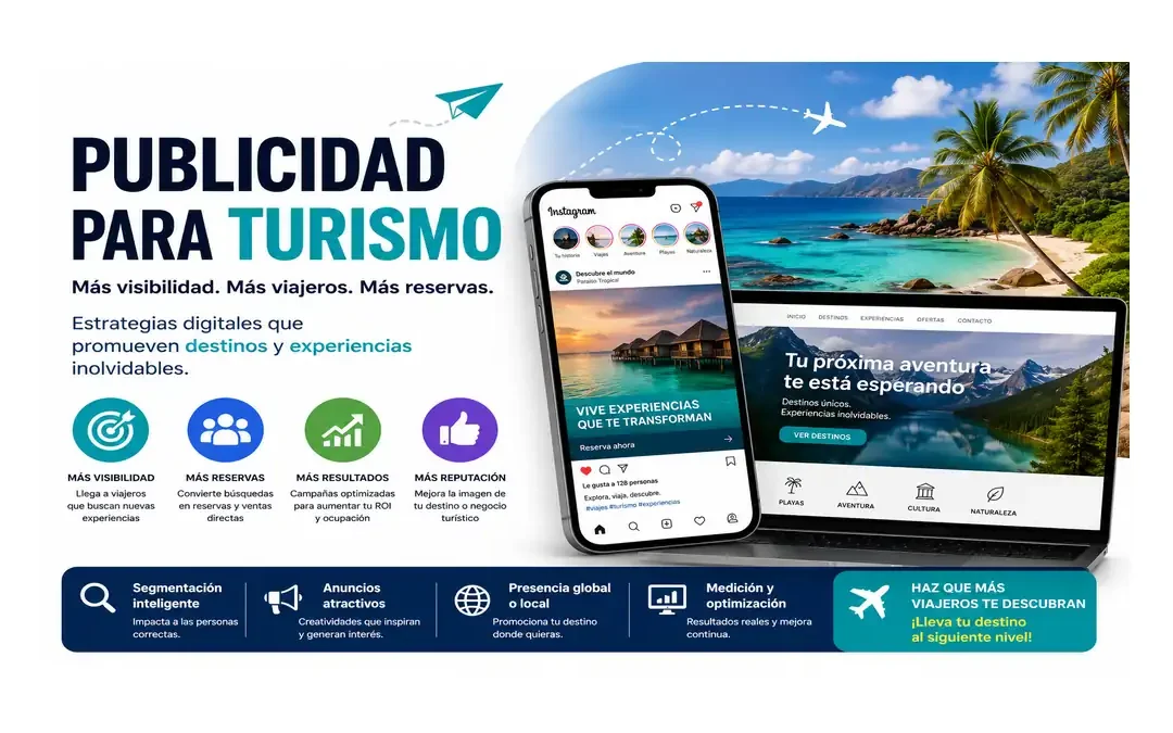 Publicidad para turismo: cómo atraer más reservas, viajeros y clientes con SEO, Google Ads y redes sociales 2026