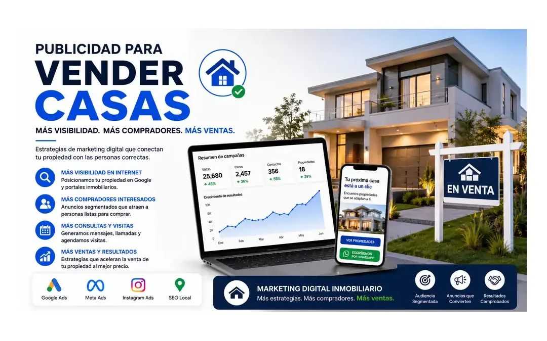 Publicidad para vender casas y departamentos en Perú